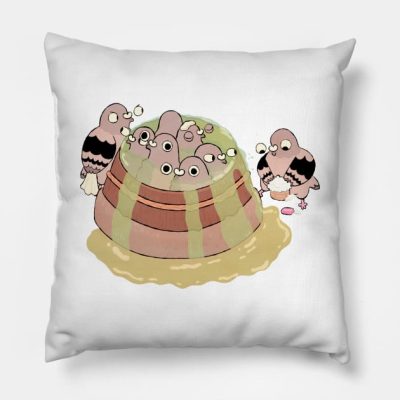 Pigeon Bath Throw Pillow Official Studio Ghibli Merch