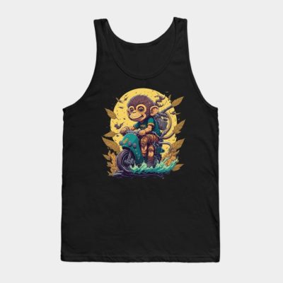 Mystical Scooter Ride Ultra Realistic Monkey Illus Tank Top Official Studio Ghibli Merch