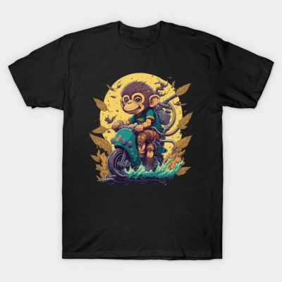 Mystical Scooter Ride Ultra Realistic Monkey Illus T-Shirt Official Studio Ghibli Merch