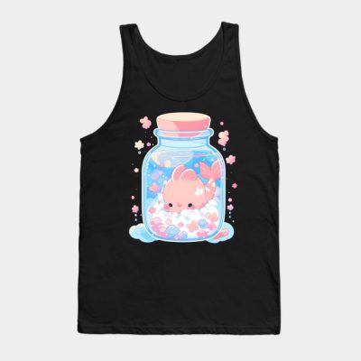 Adorable Anime Style Fish In A Glass Jar Cute Aqua Tank Top Official Studio Ghibli Merch