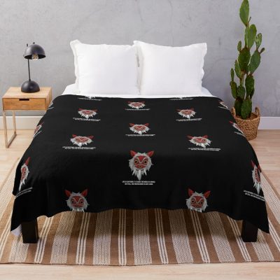 Princess Mononoke Quote Graphic Throw Blanket Official Studio Ghibli Merch