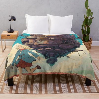 Howls Moving Throw Blanket Official Studio Ghibli Merch