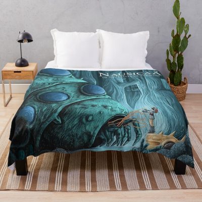 Nausicaä Of The Valley Of The Wind Print Throw Blanket Official Studio Ghibli Merch