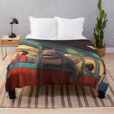 Spirited Away Train Travel Scene Throw Blanket Official Studio Ghibli Merch