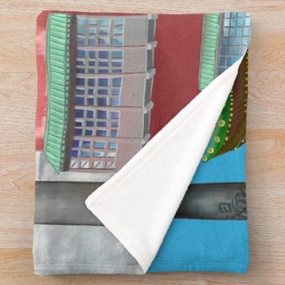 Bathhouse Spirited Away Digital Art Throw Blanket Official Studio Ghibli Merch