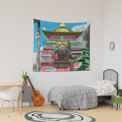 Bathhouse Spirited Away Digital Art Tapestry Official Studio Ghibli Merch